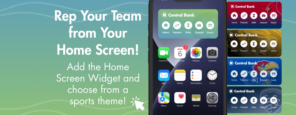 Rep your team from you home screen. Add the home screen widget and choose a sports theme.